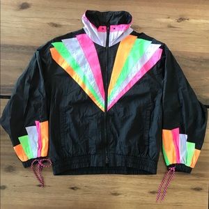 Vintage Fluorescent-Panel 80’s Windbreaker
